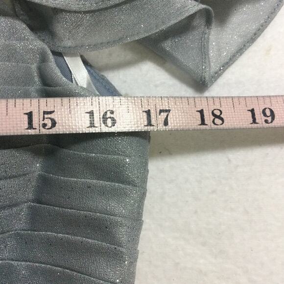 AW BRIDE 6 S Silver Grey Shirley Glitter Bridesmaid Formal Party Maxi Dress 0b6 - Picture 4 of 7